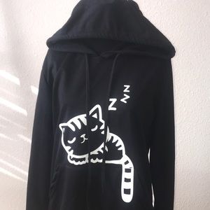 Black cat hoodie